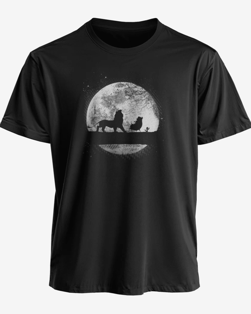 Polera premium Negro de Rey Leon Luna 