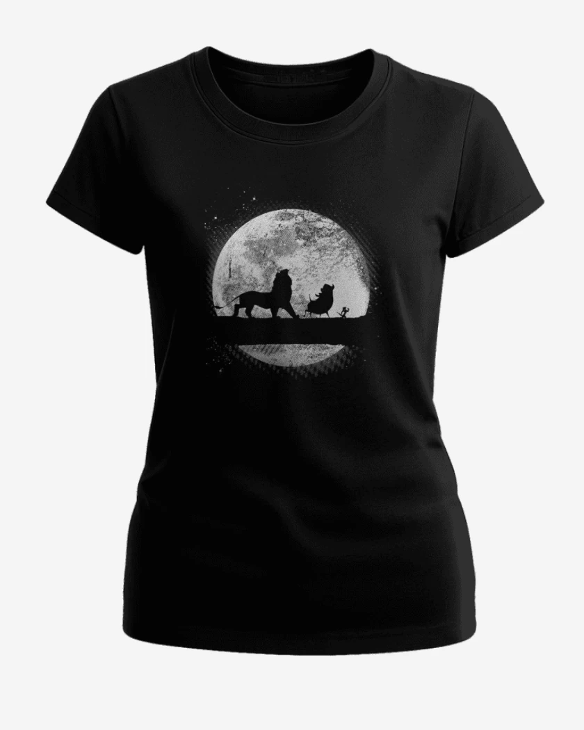 Polera de Mujer Negro de Rey Leon Luna 