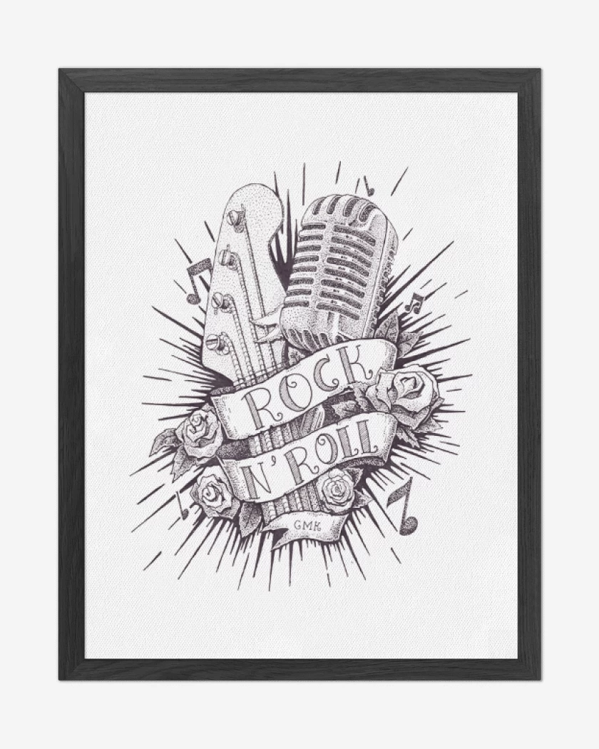 Cuadro decorativo Blanco de Rock n Roll