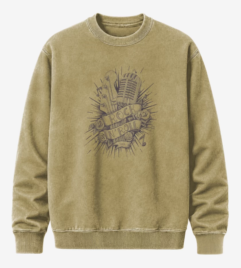 Poleron Polo Acid Wash Beige de Rock n Roll