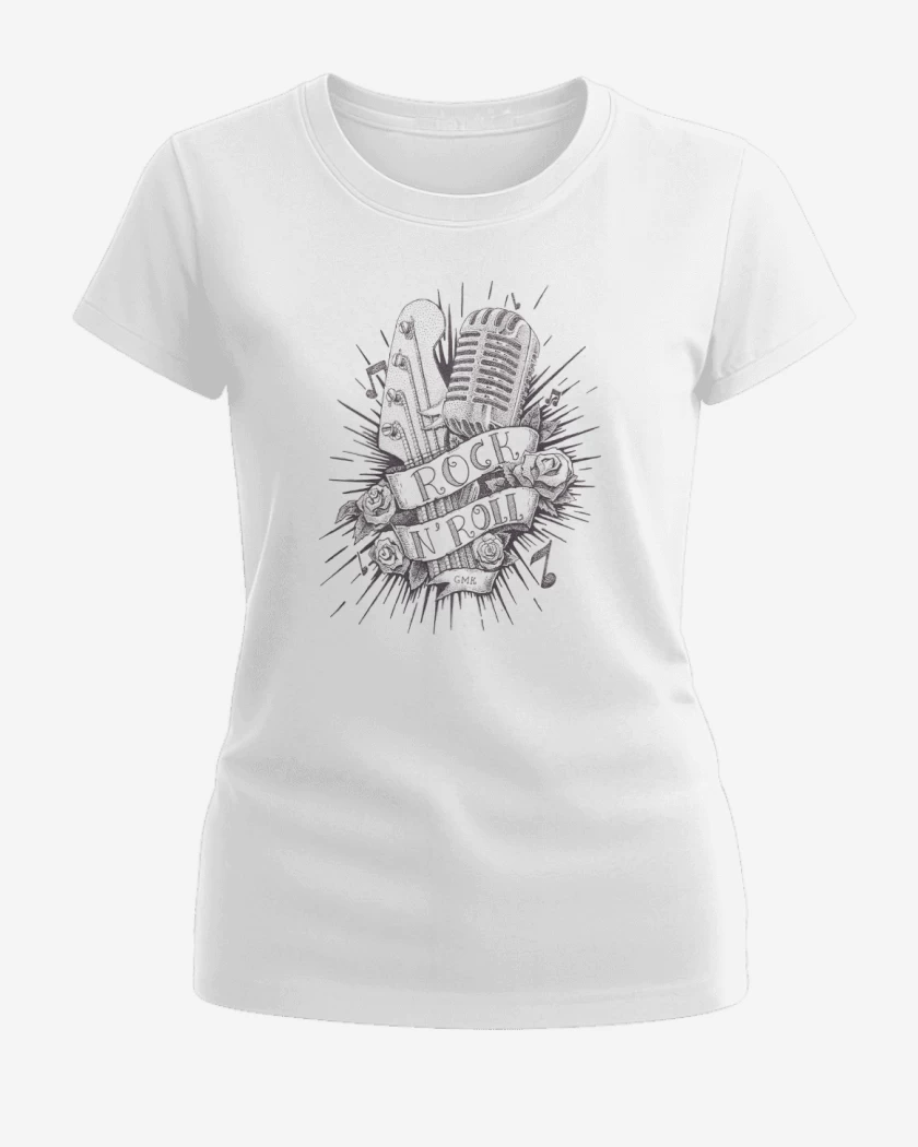 Polera de Mujer Blanco de Rock n Roll