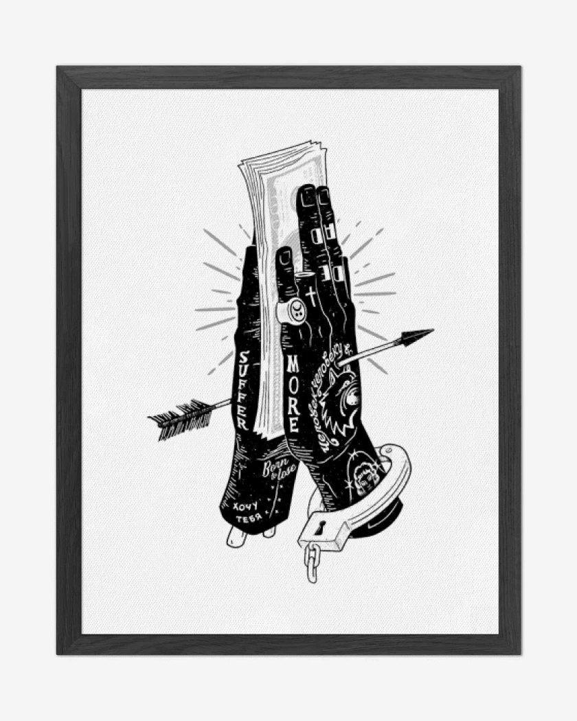 Cuadro decorativo Blanco de Black Hand