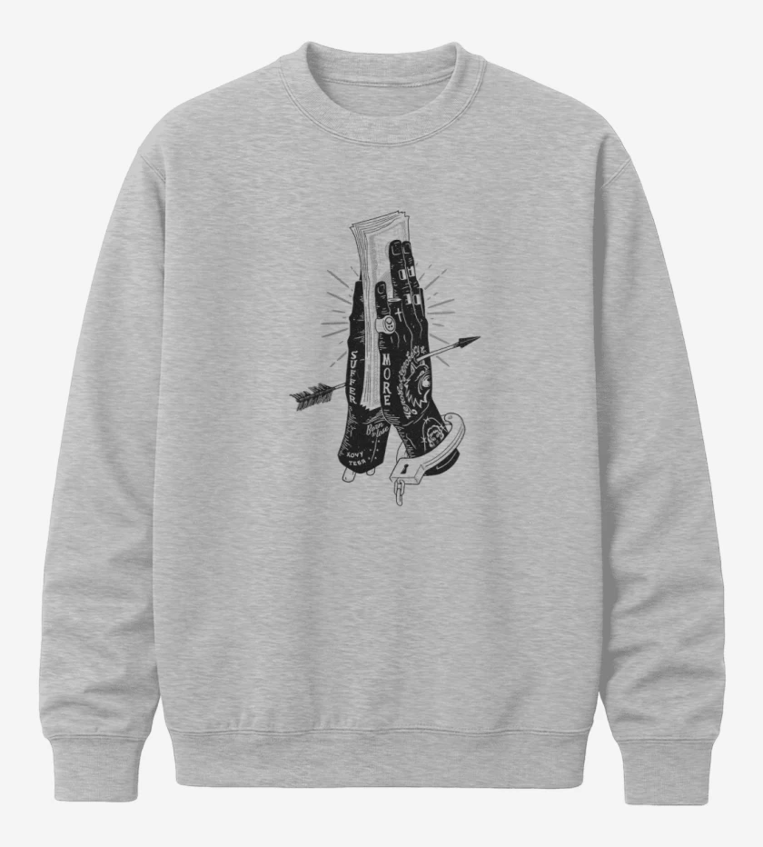 Poleron polo Gris Melange de Black Hand