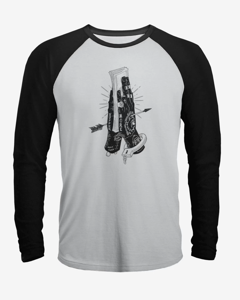 Polera Raglan Black Hand