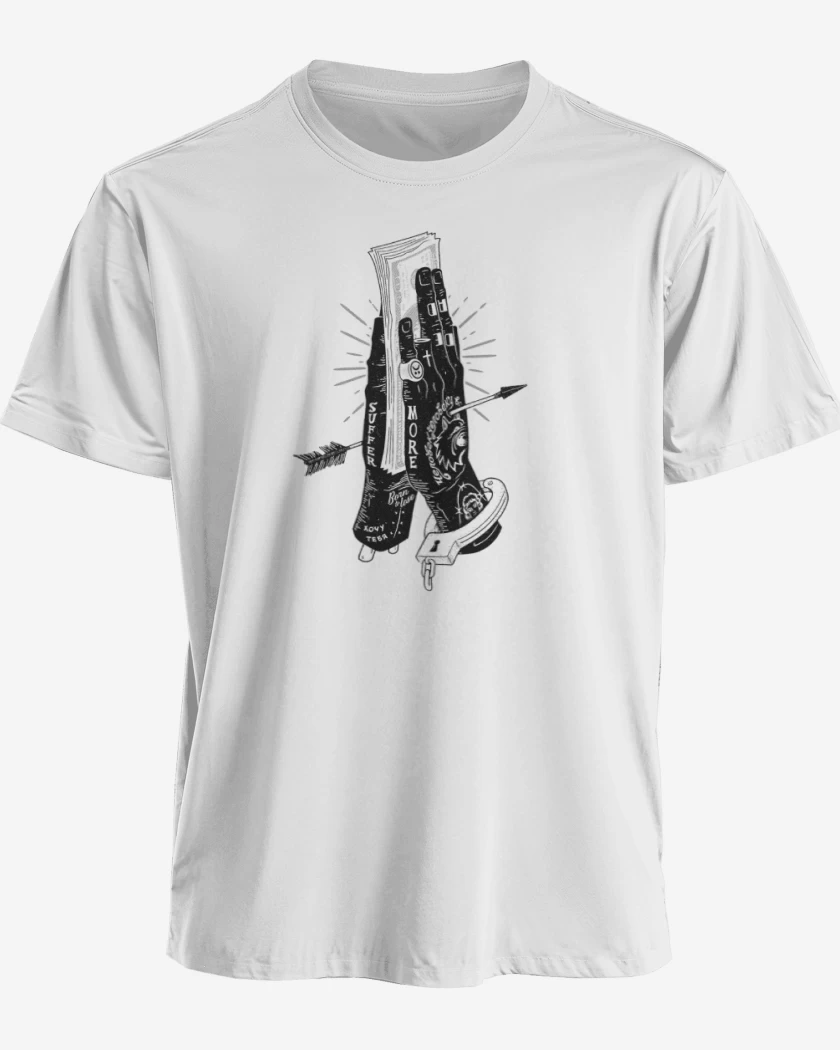 Polera premium Blanco de Black Hand