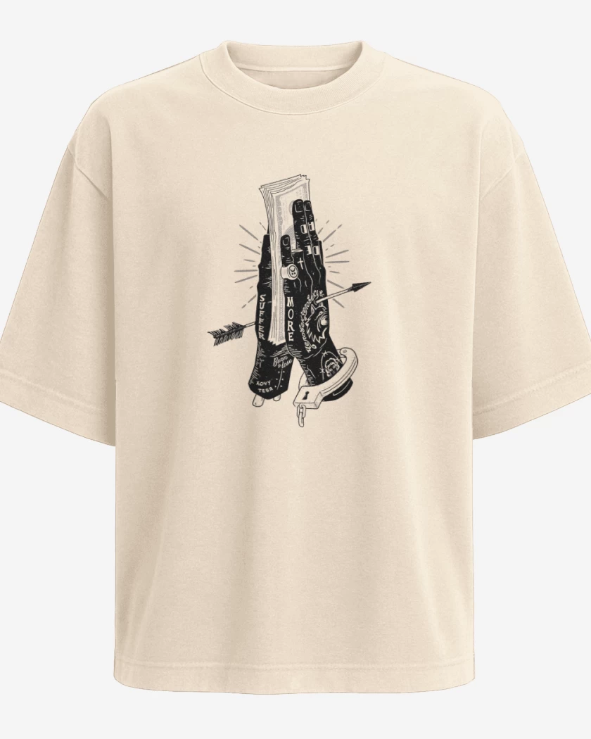 Polera Oversize Black Hand