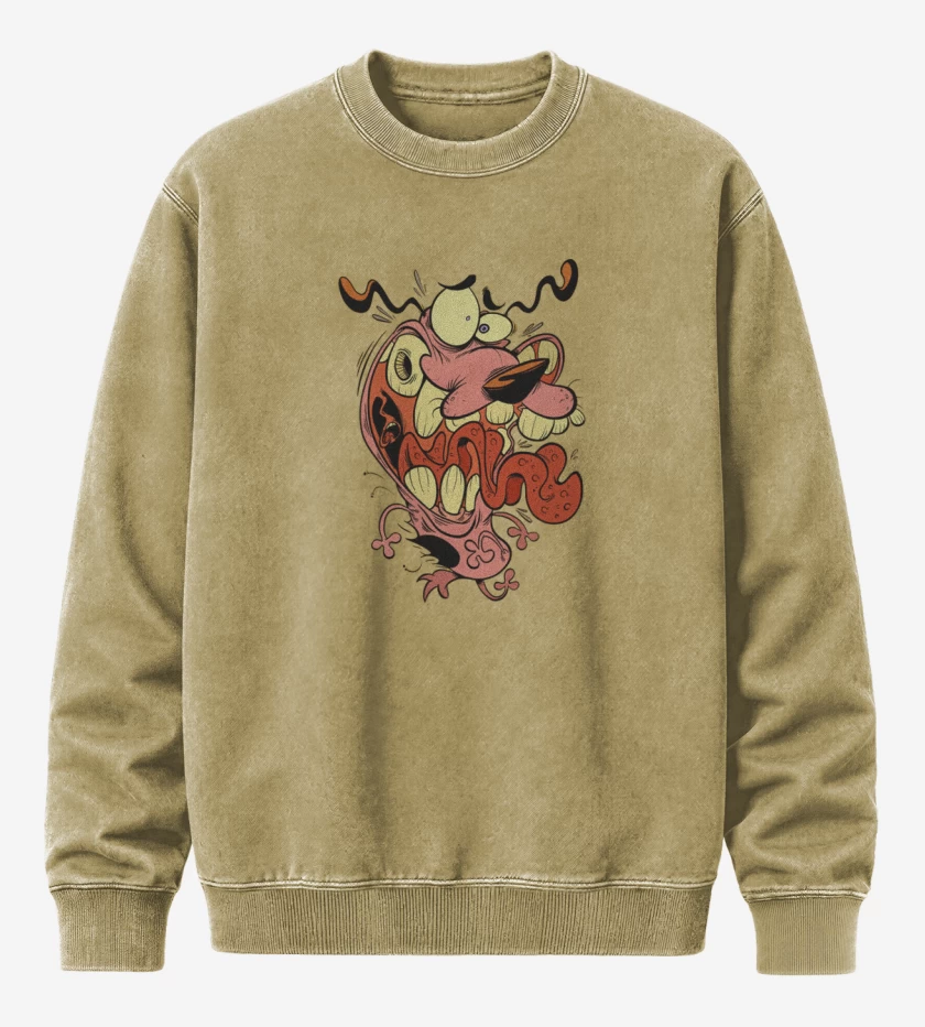 Poleron Polo Acid Wash Beige de Coraje