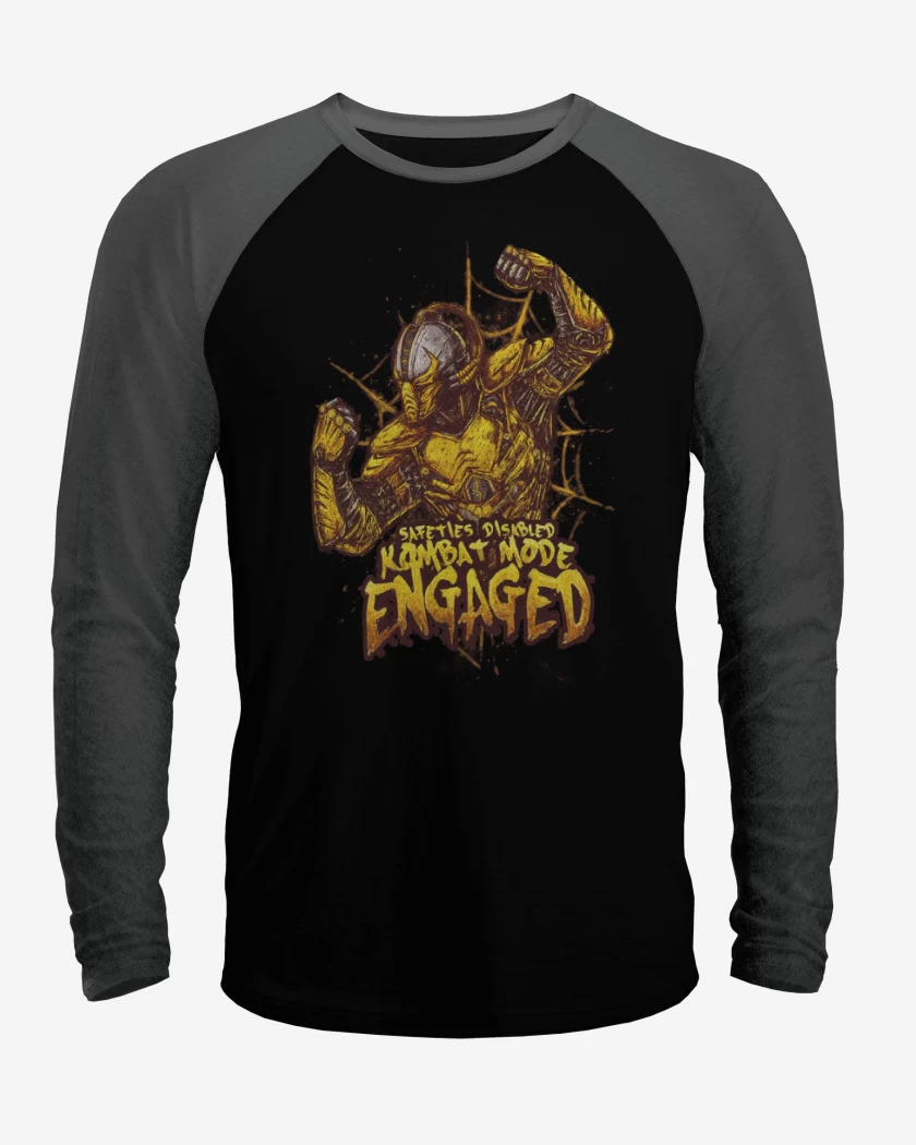 Polera Raglan Negro / Negro Heather de Cyrax