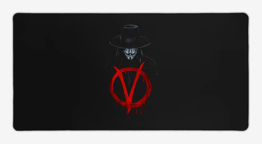 Mouse pad Gamer Negro de V for Vendetta - V