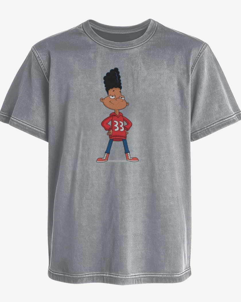 Polera desgastada Gris Melange de Gerald