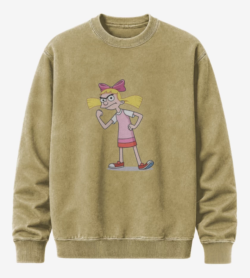 Poleron Polo Acid Wash Beige de Helga
