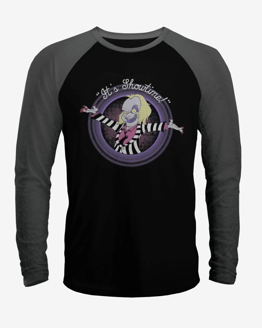 Polera Raglan Negro / Negro Heather de Beetlejuice