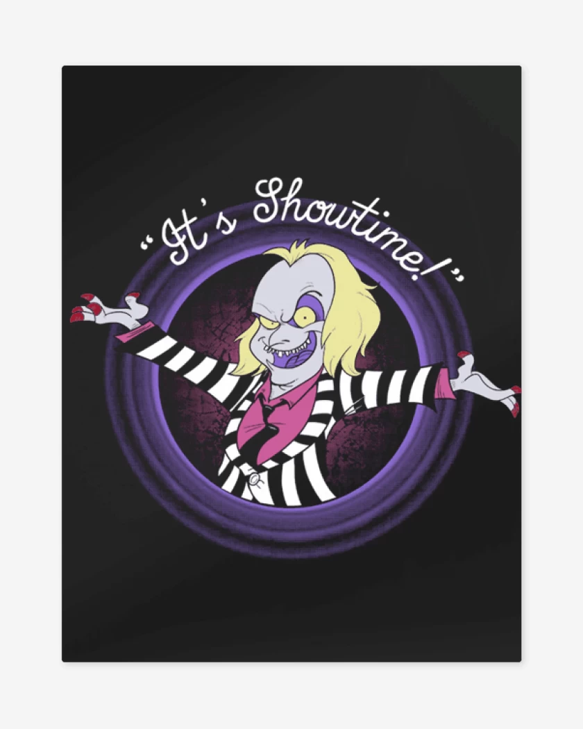 Print metalico Negro de Beetlejuice
