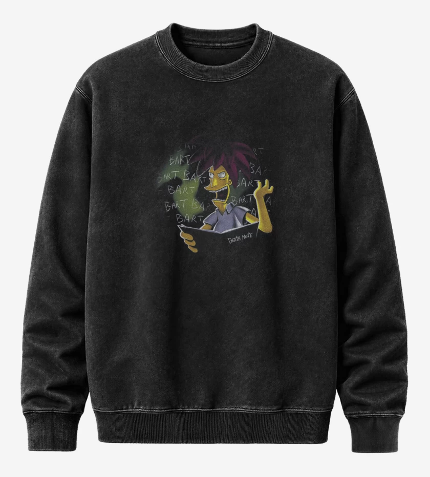 Poleron Polo Acid Wash Negro de Bob Patiño Bart