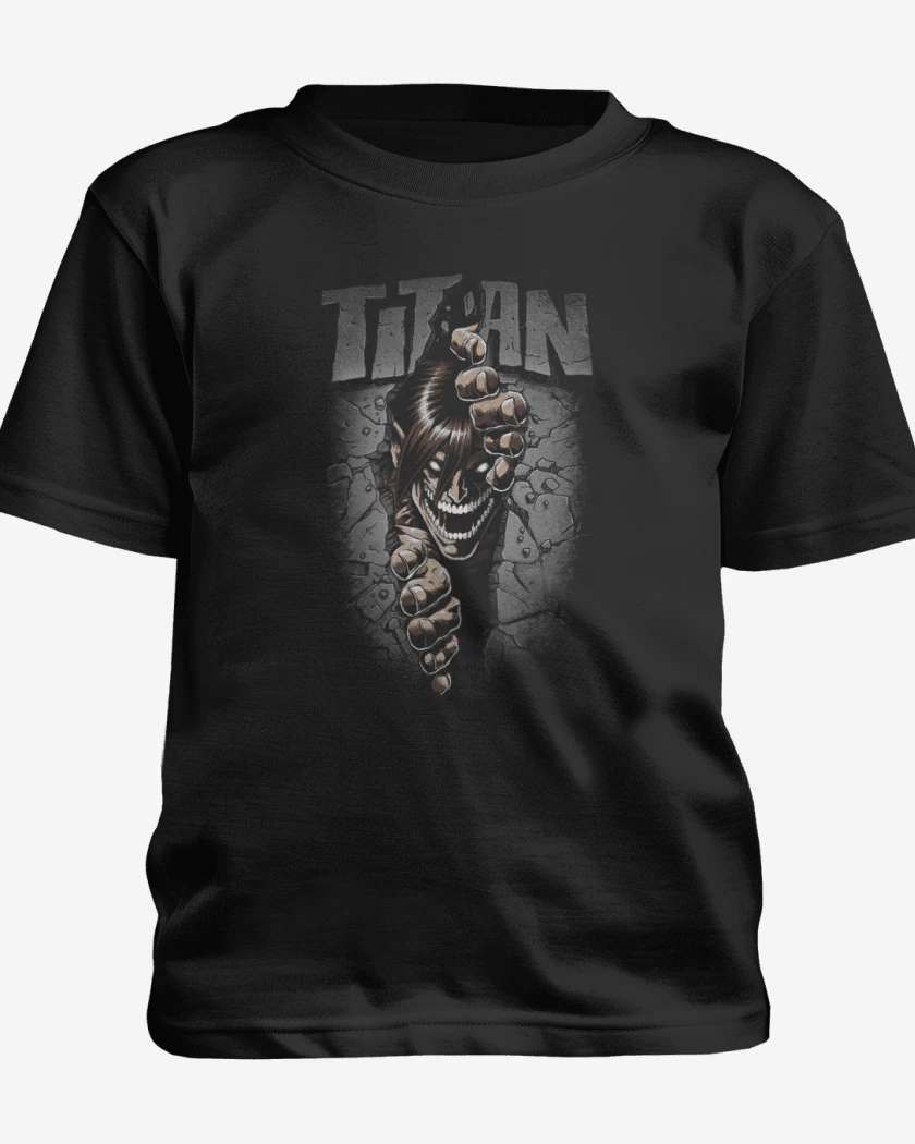 Polera de niño Negro de Eren Titan