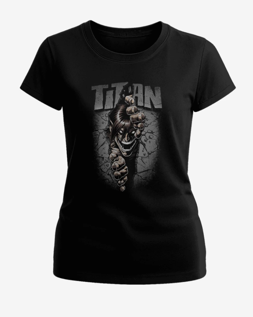 Polera de Mujer Negro de Eren Titan