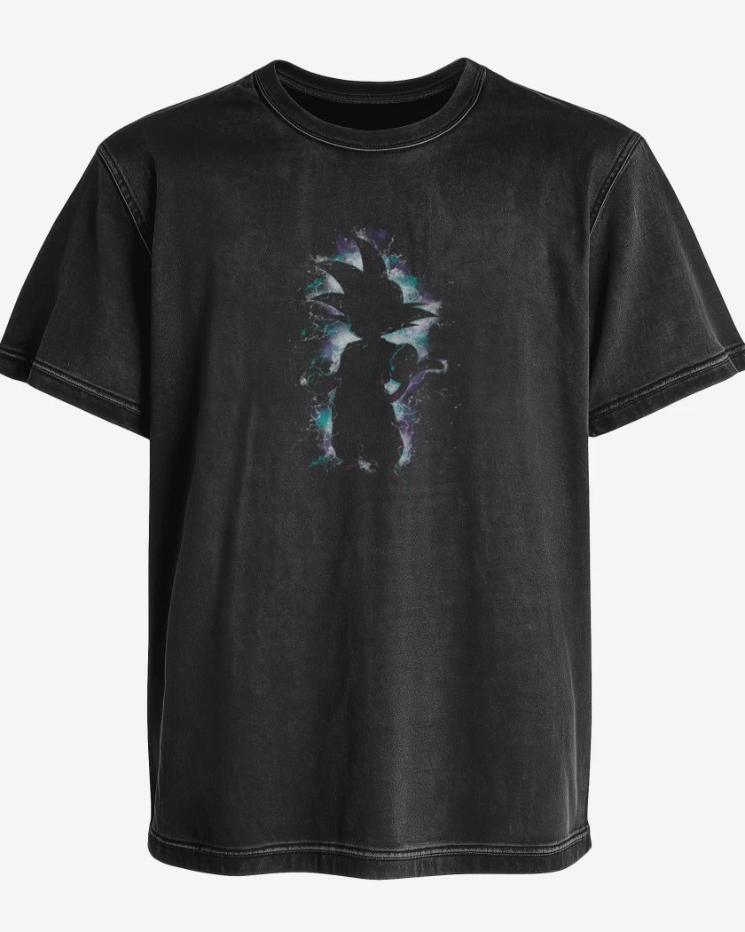 Polera desgastada Negro de Goku Niño