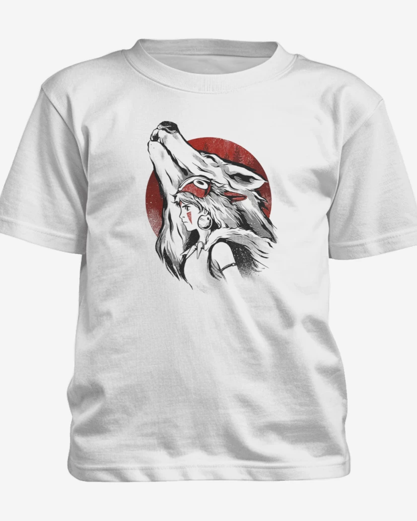 Polera de niño Blanco de Princesa Mononoke