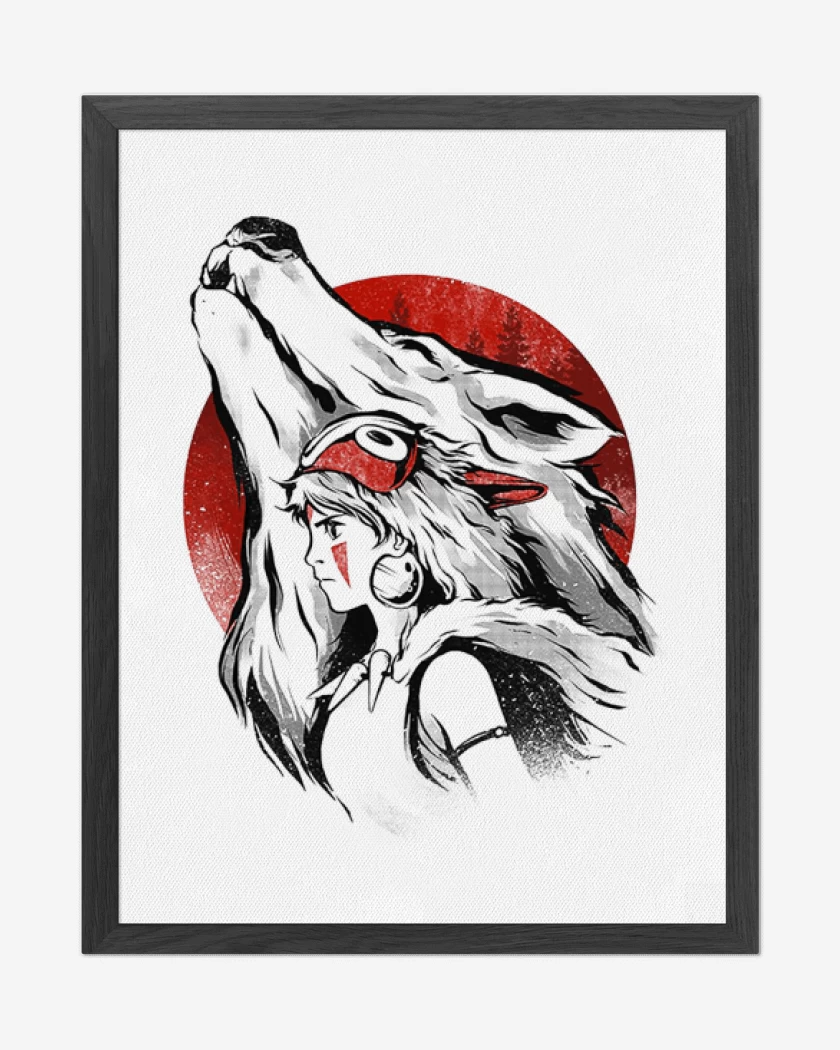 Cuadro decorativo Blanco de Princesa Mononoke