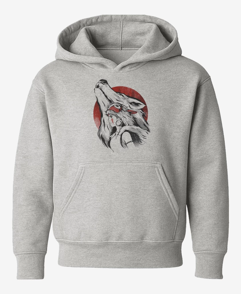 Poleron de niño Gris Melange de Princesa Mononoke