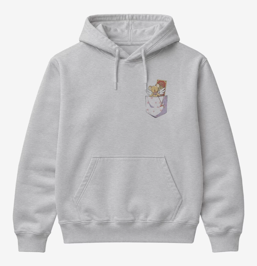 Poleron Canguro básico Gris Melange de Sakura Card Captor