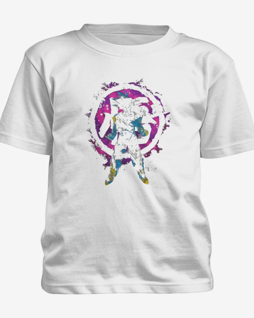Polera de niño Blanco de Goku Kanji Color