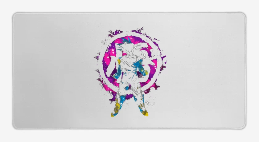 Mouse pad Gamer Blanco de Goku Kanji Color
