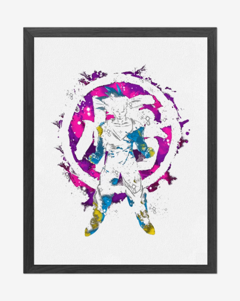 Cuadro decorativo Blanco de Goku Kanji Color