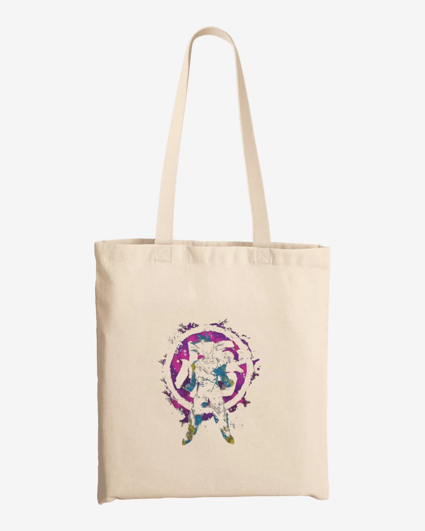 Totebag Blanco de Goku Kanji Color