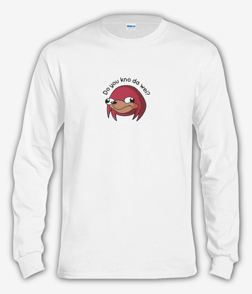Polera manga larga Blanco de Knuckles Uganda