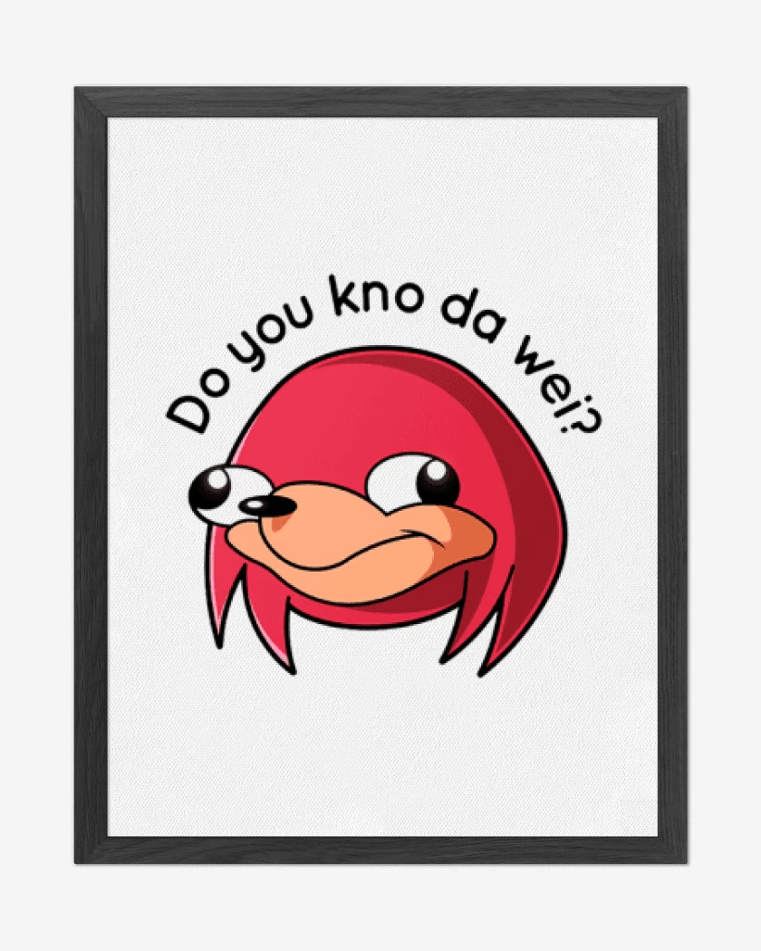Cuadro decorativo Blanco de Knuckles Uganda