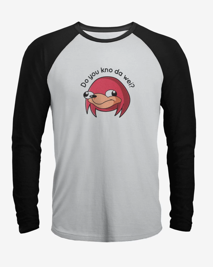 Polera Raglan Blanco / Negro de Knuckles Uganda