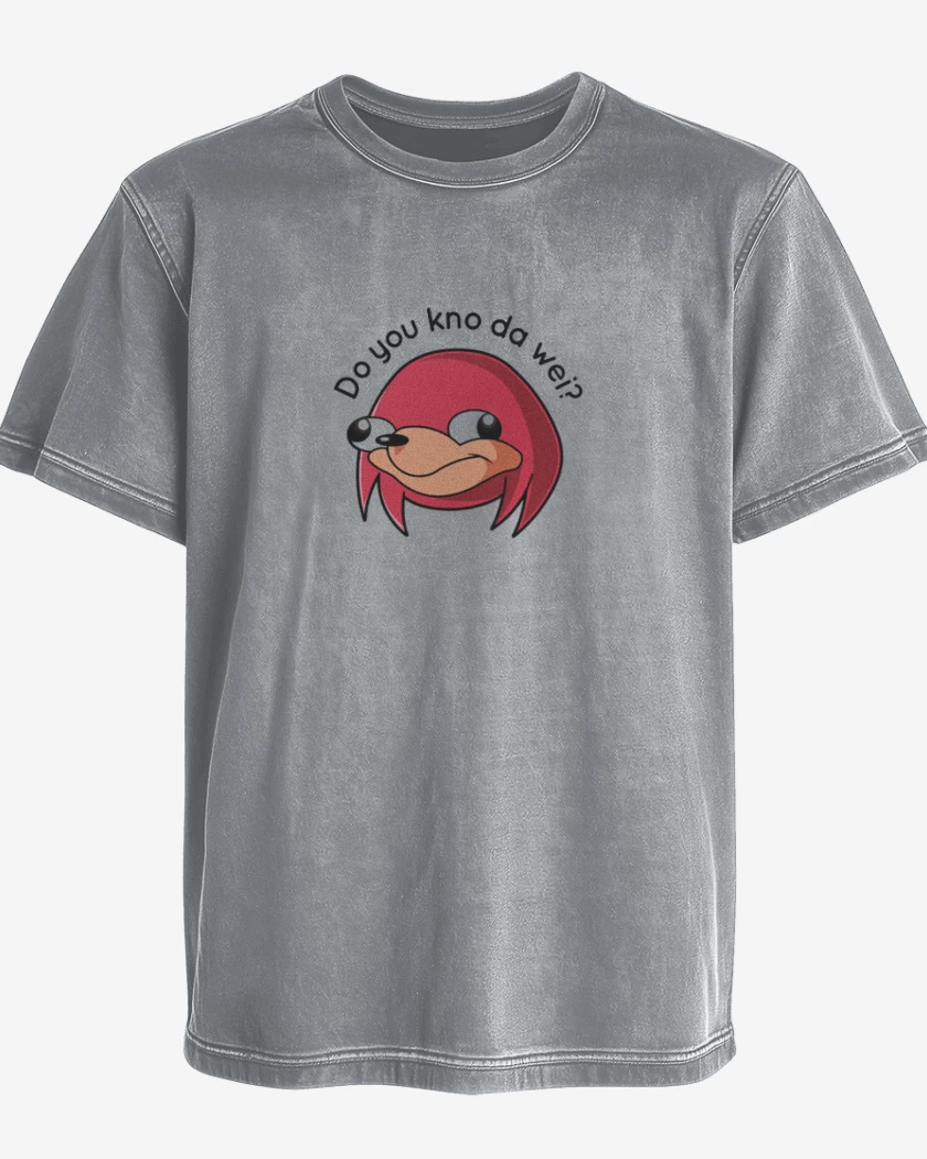 Polera desgastada Gris Melange de Knuckles Uganda