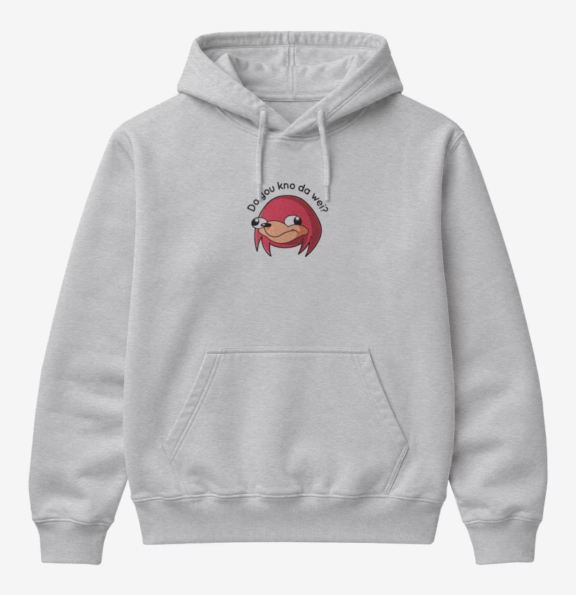 Poleron Canguro básico Gris Melange de Knuckles Uganda