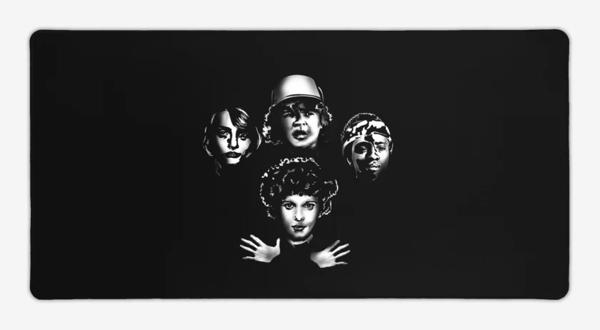 Mouse pad Gamer Negro de stranger things Rhapsody
