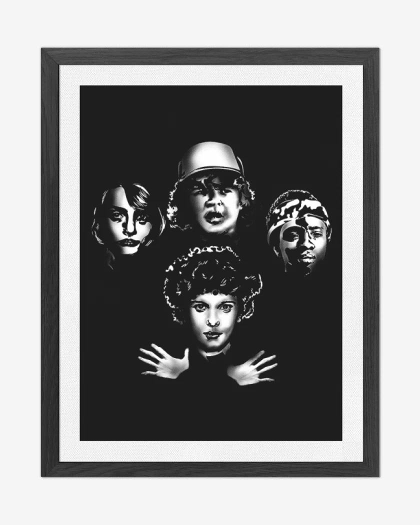 Cuadro decorativo Negro de stranger things Rhapsody