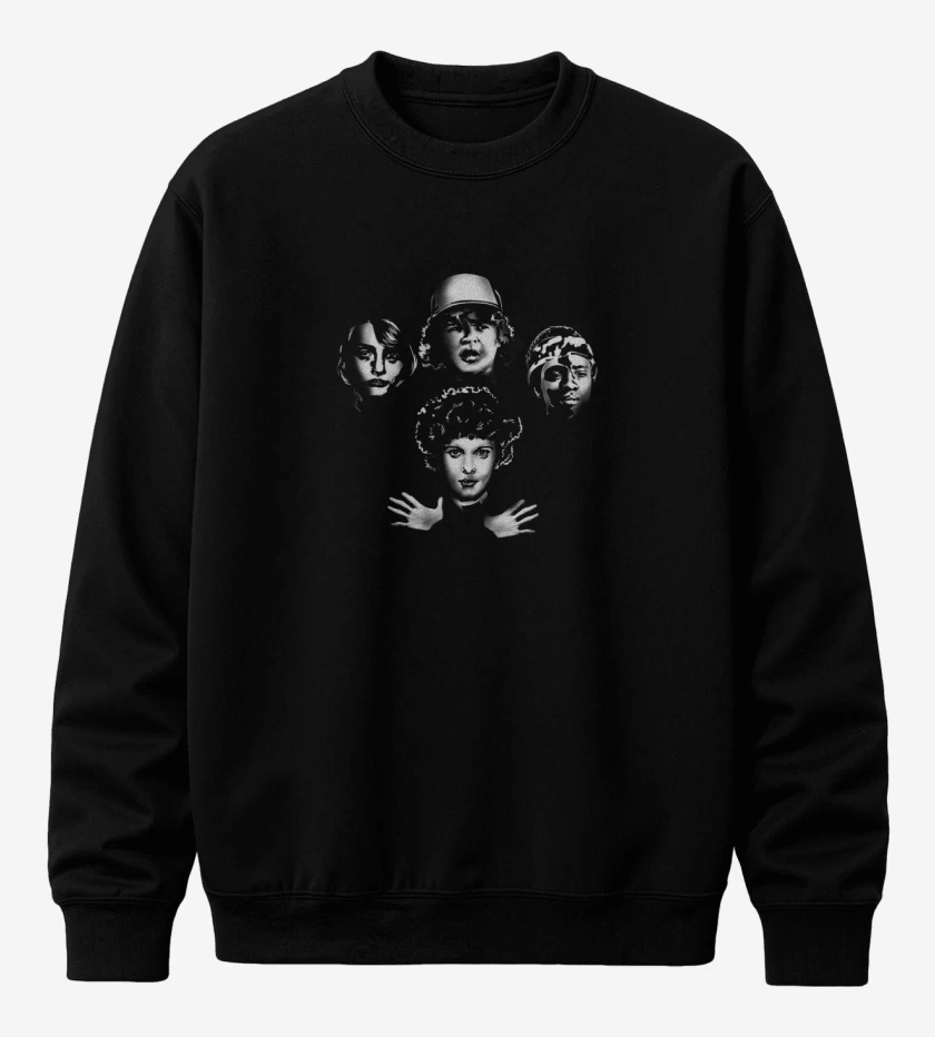 Poleron polo Negro de stranger things Rhapsody