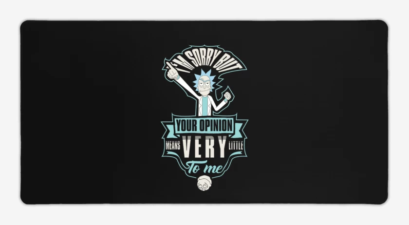 Mouse pad Gamer Negro de Rick your opinion