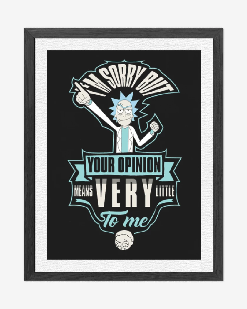 Cuadro decorativo Negro de Rick your opinion