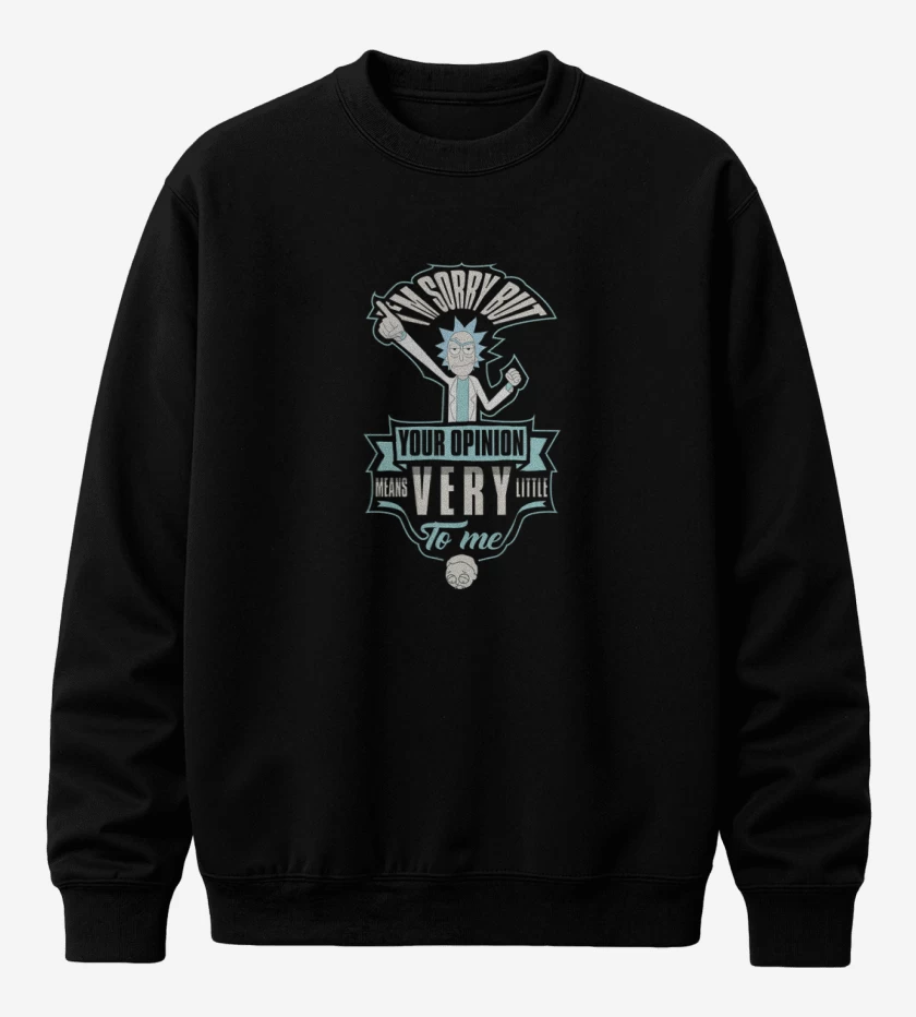 Poleron polo Negro de Rick your opinion