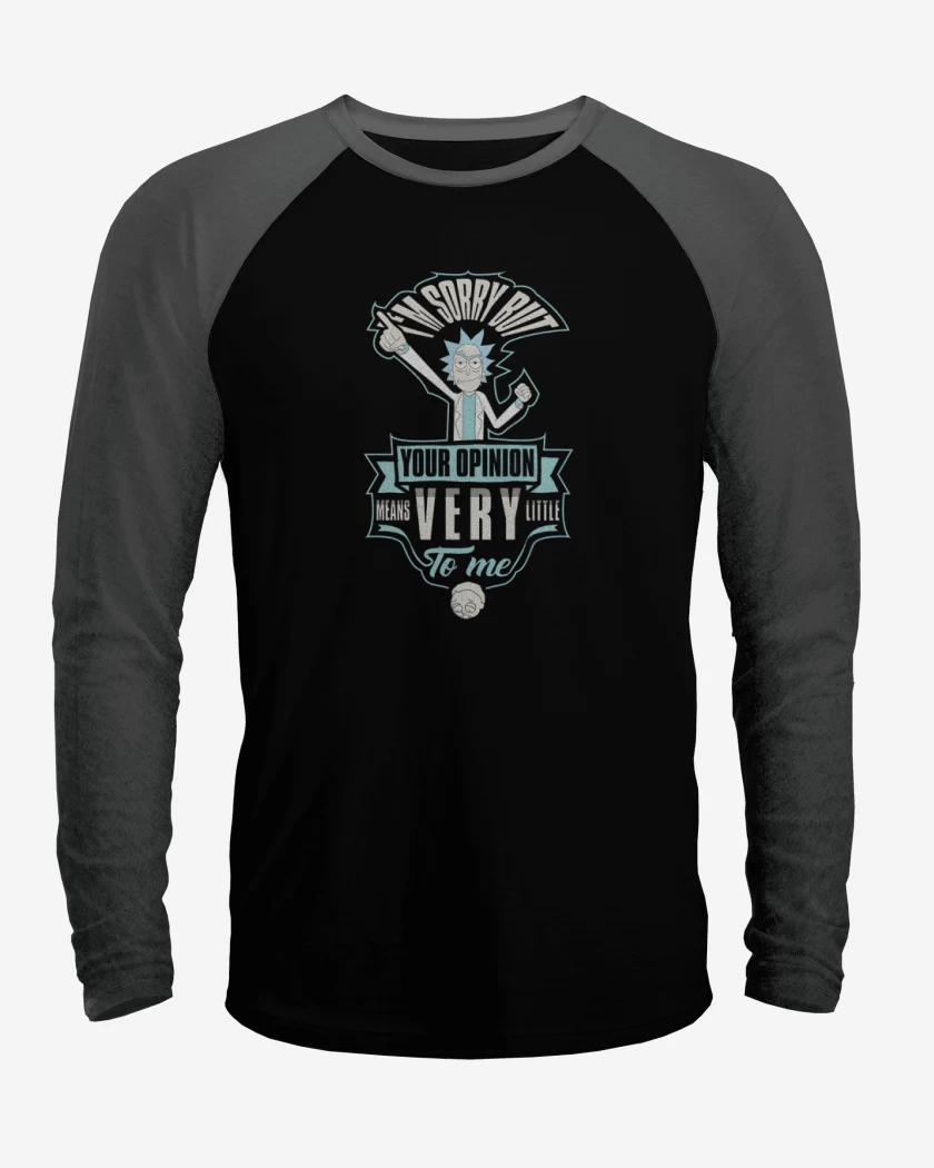 Polera Raglan Negro / Negro Heather de Rick your opinion