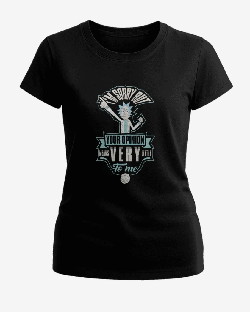 Polera de Mujer Negro de Rick your opinion