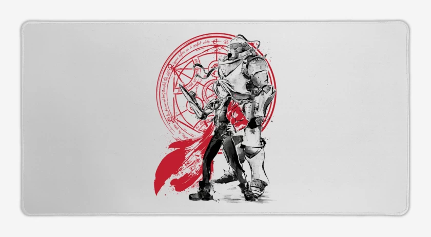 Mouse pad Gamer Blanco de full metal Elric Brothers