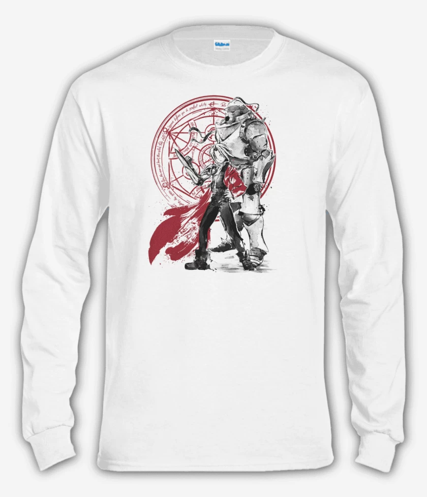 Polera manga larga Blanco de full metal Elric Brothers