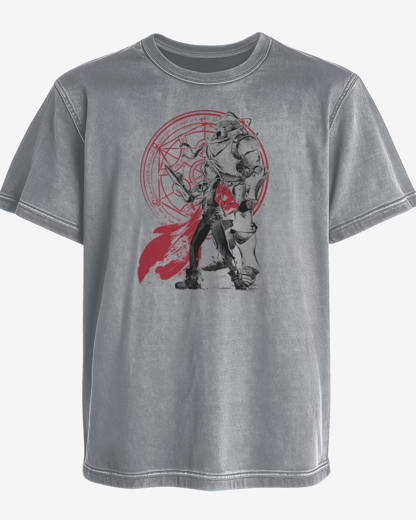 Polera desgastada full metal Elric Brothers