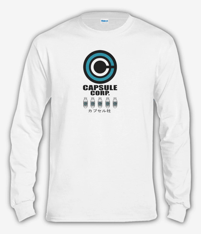 Polera manga larga Blanco de Capsule Corp