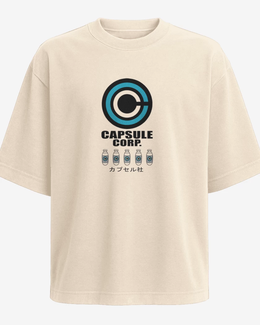 Polera Oversize Beige de Capsule Corp