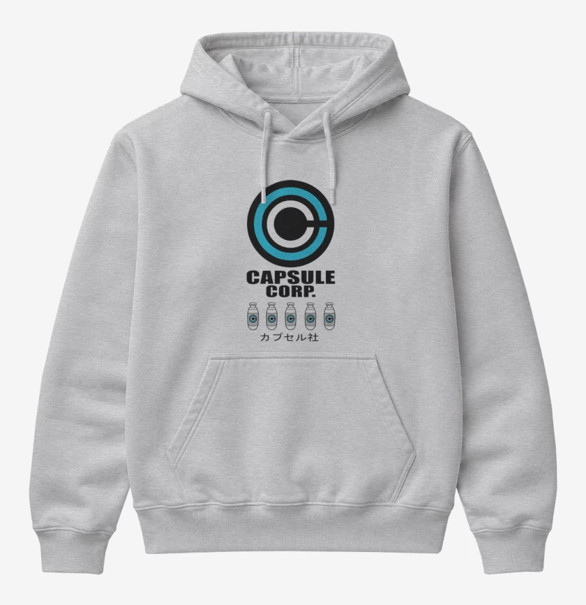 Poleron Canguro básico Gris Melange de Capsule Corp