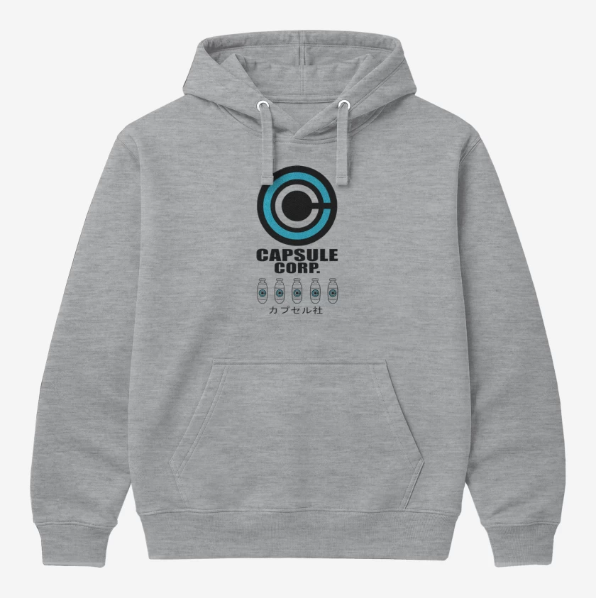 Polerón Canguro Gris Melange de Capsule Corp
