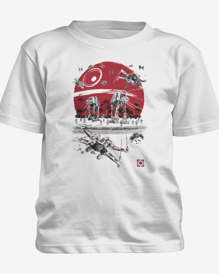 Polera de niño Blanco de Star wars Battle